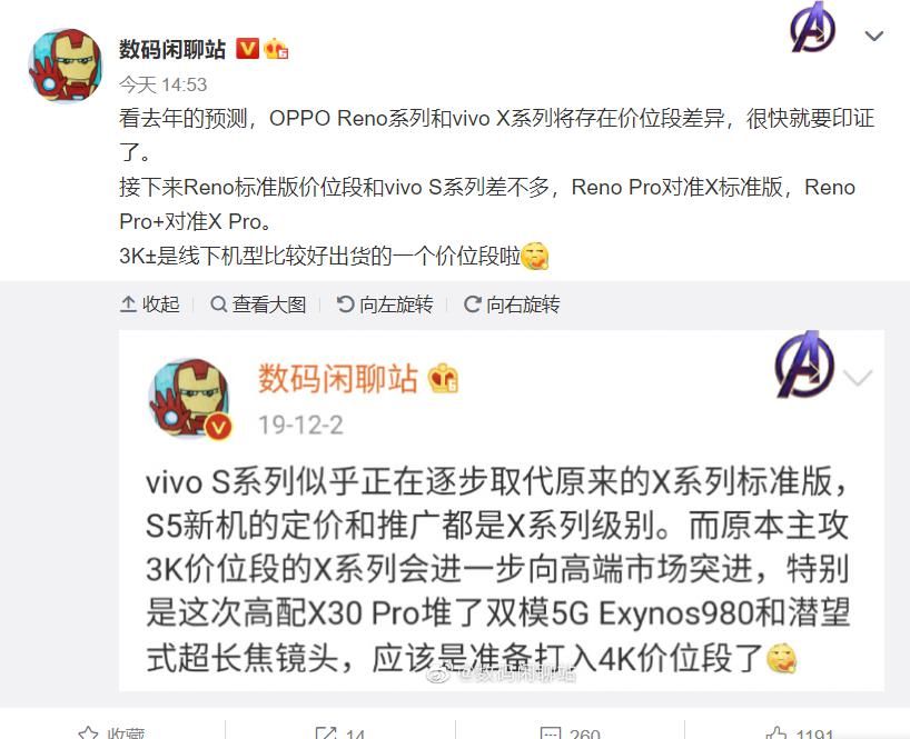 vivo|OPPO Reno5定位大变：三款产品对标vivo