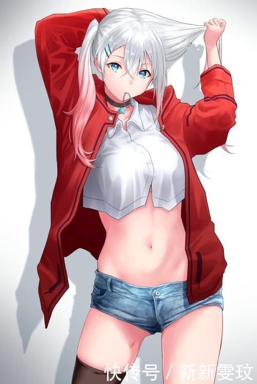 pid|动漫壁纸叼着头绳的少女,是喜欢你的信号