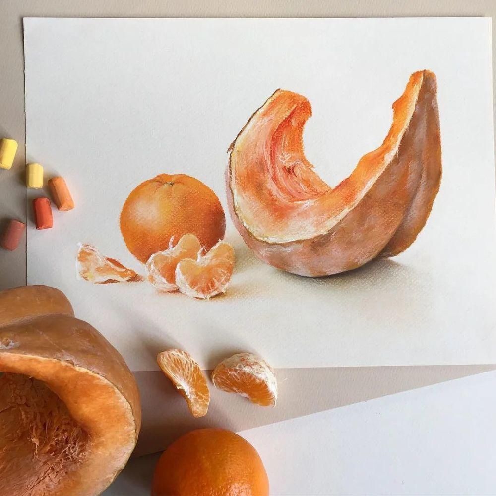 花瓣#太疯狂了!原来用粉笔画画,也可以这么美,简单几招教你,美到邻居羡慕嫉妒