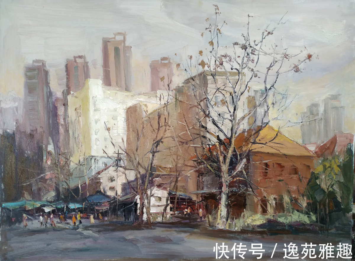 五彩斑斓&「写生作品」回望深秋婺源,五彩斑斓,油画家汪志高作品欣赏