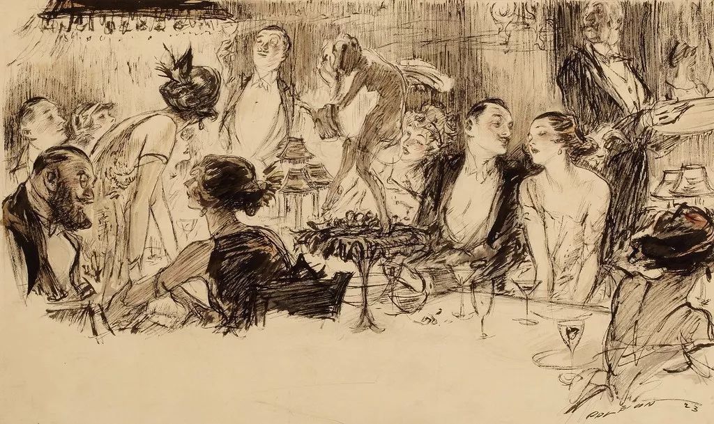 上流社会@美国最伟大的插画家,记录了上流社会的男男女女纸醉金迷的情景