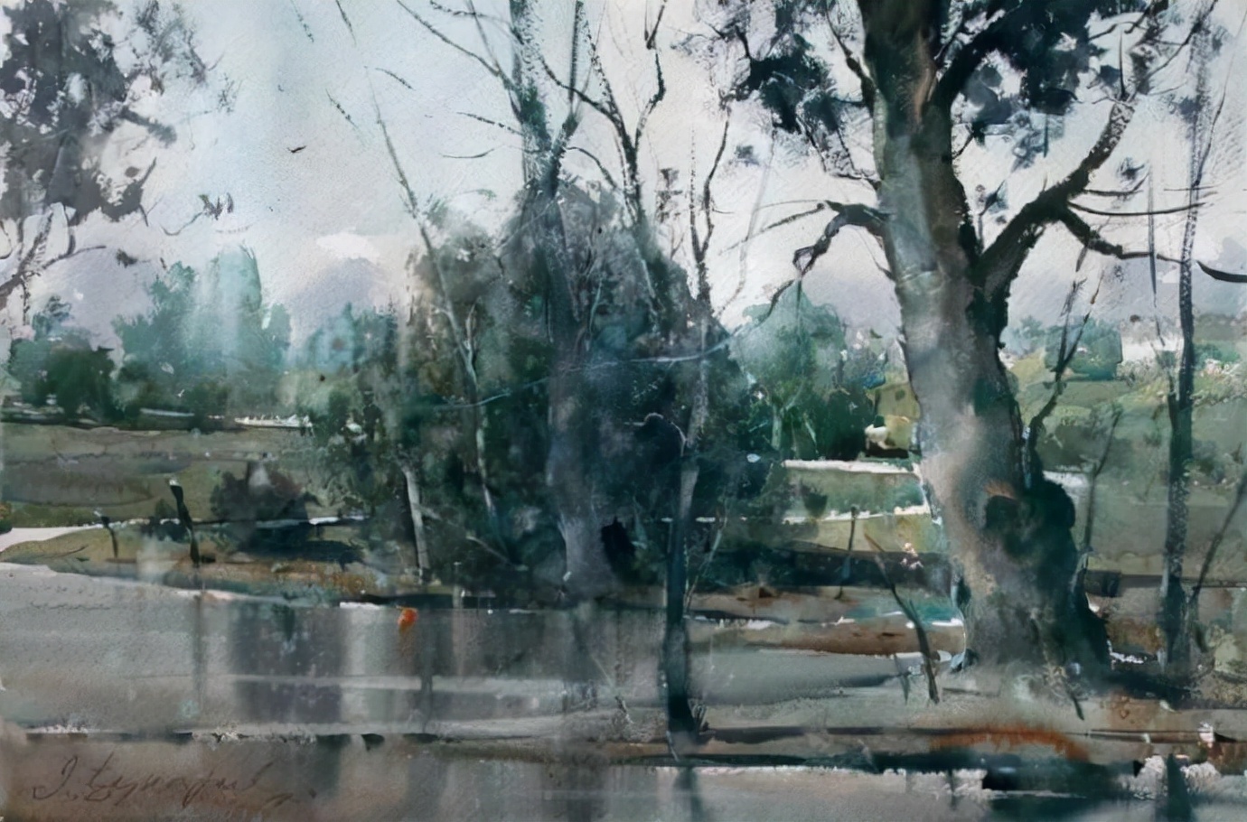 水彩画!水染的建筑与街道,塞尔维亚水彩画大师Dusan Djukaric作品(一)