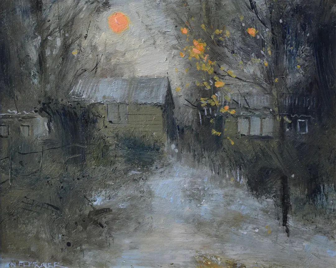 田园风光画@他用画笔,勾勒出一幅幅唯美动人的田园风光画