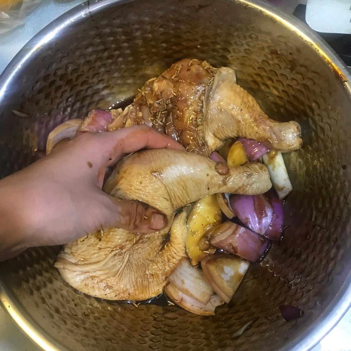 香煎鸡腿,再搭配各种蔬菜烤,又香又营养