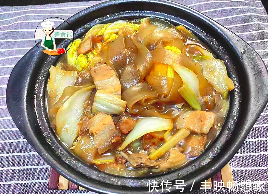 做法|猪肉白菜炖粉条家常做法,一锅炖实在太鲜了,做法简单,营养好吃