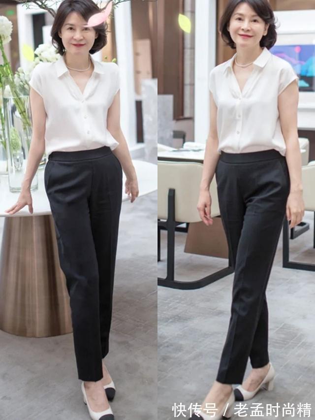 配色|成熟女人穿衣简约一些更高级!没有繁杂设计加印花,照样美如画