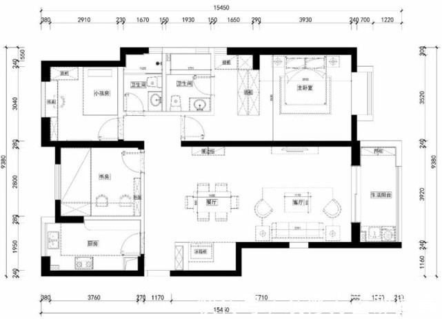 北欧|128平现代北欧四居室,让空间充满档次感,华丽而又精致