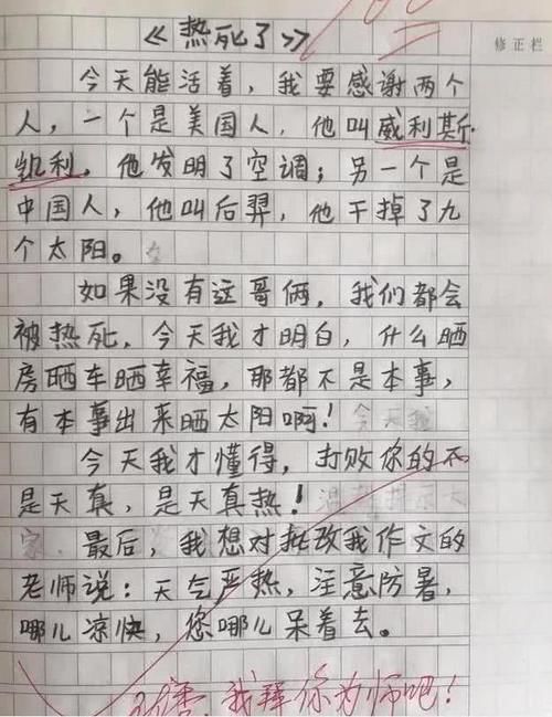 小学生作文《我的理想》获100分，老师一句神点评走红小心你同桌