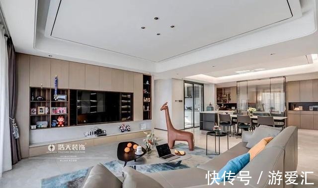 餐厅|175㎡三居室现代轻奢实景，感受去繁化简之美！