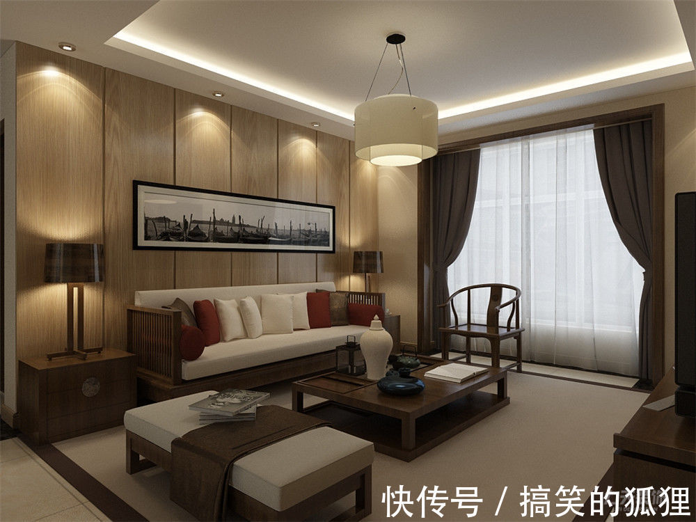 天津力天装饰|客厅装修效果图,沙发墙除了挂画,还能这么布置,超美超惊艳