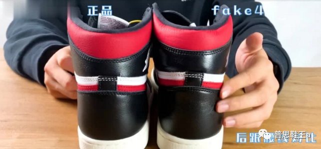 正品AJ1红勾黑脚趾与4双不同莆田鞋fake版全方位比对