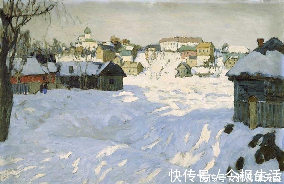 油画$俄罗斯印象派画家，康斯坦丁诺维奇加勒巴多夫，油画作品欣赏