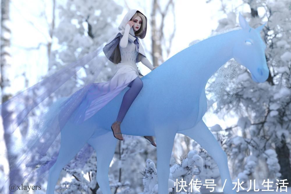 建模|“冰雪女王”艾莎,真人都难以COS,3D建模才能实现100%还原