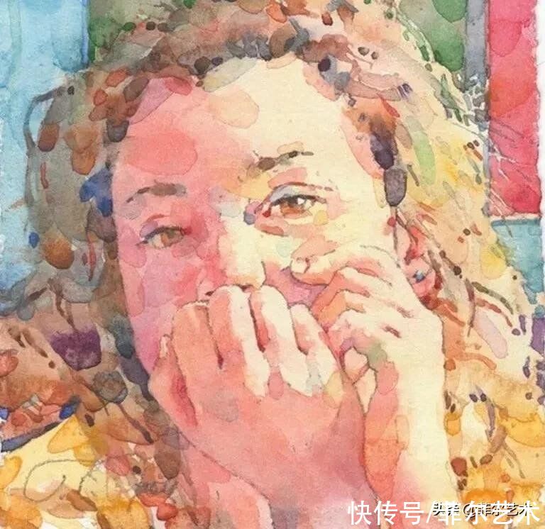 画家|水彩画家泰德纳托尔笔下的人物生动活泼，色块叠加得恰到好处