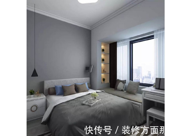 卫生间|88平现代风三居室,白色加咖色的酒柜连着电视柜有质感