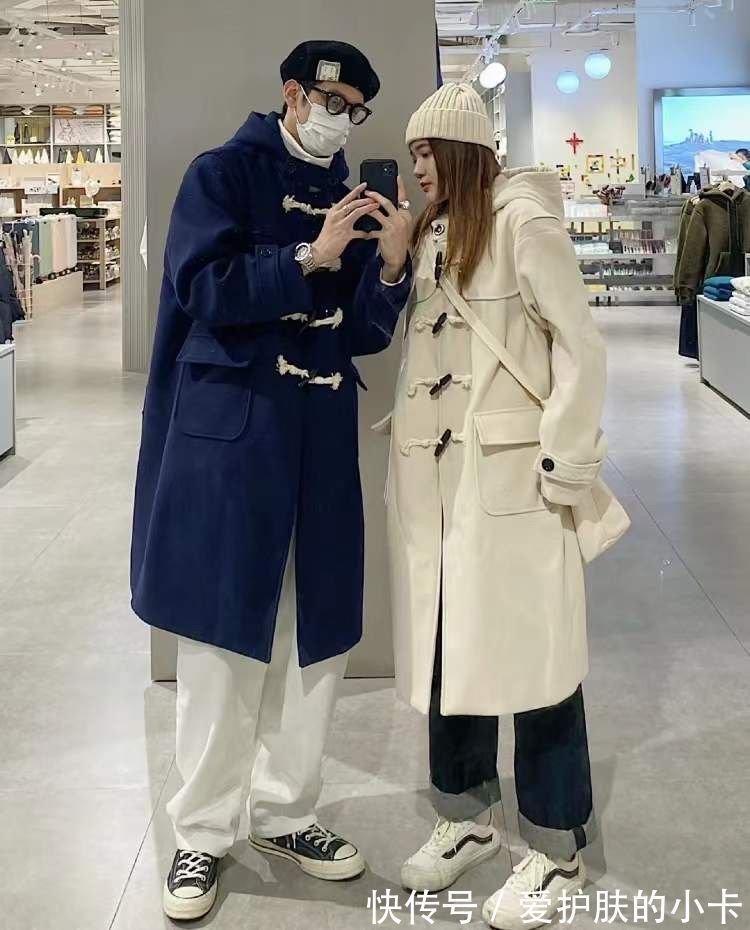 可爱 牛角扣大衣真是时髦又好穿,搭配牛仔裤简直太好看了!