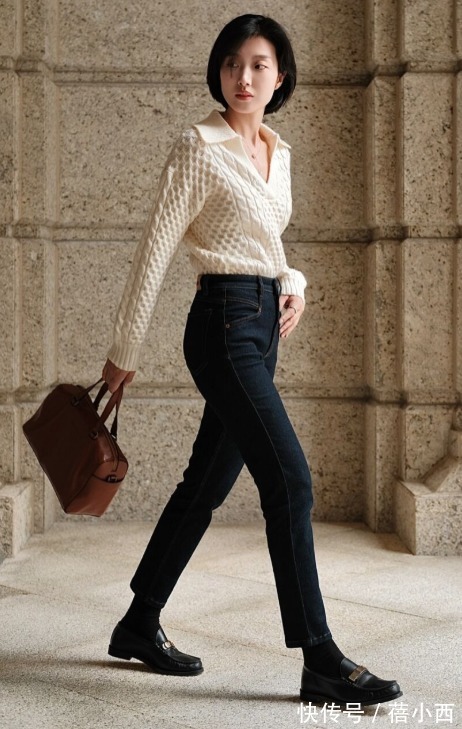 乐福鞋|今年还是穿“小黑裤”最时髦,搭配针织衫、毛衣、大衣,真高级
