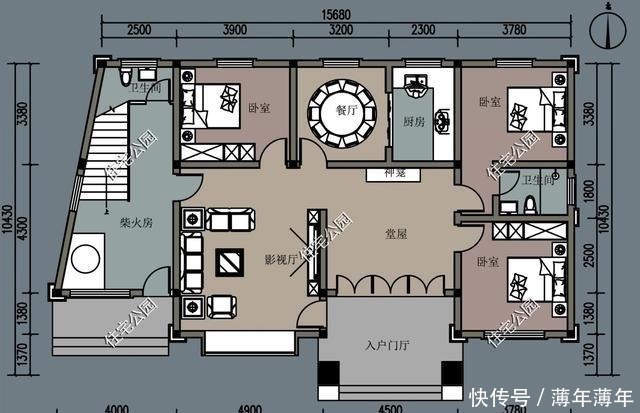 占地面积|堂屋+土灶,这才是农村自建房该有的样子,都说最后一套最美!