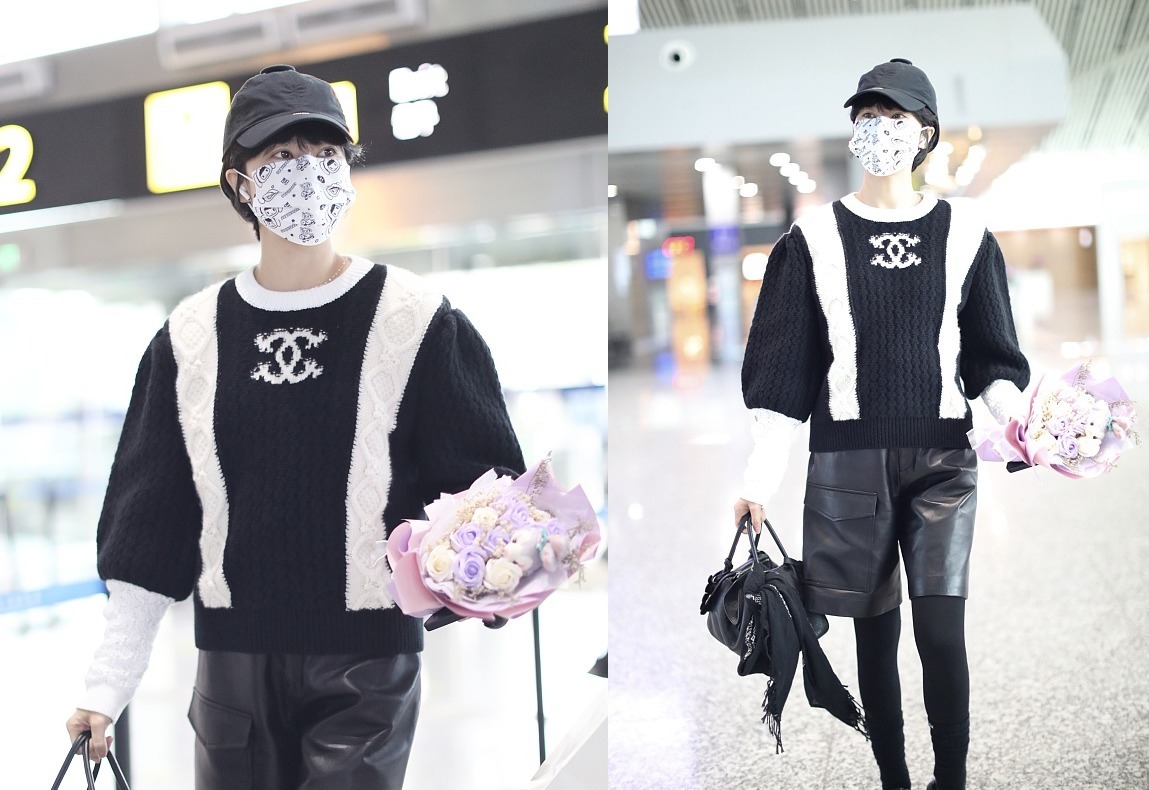 美眉 郁可唯真“挺节俭”, 针织衫都起球了还不换, 幸好版型够高级