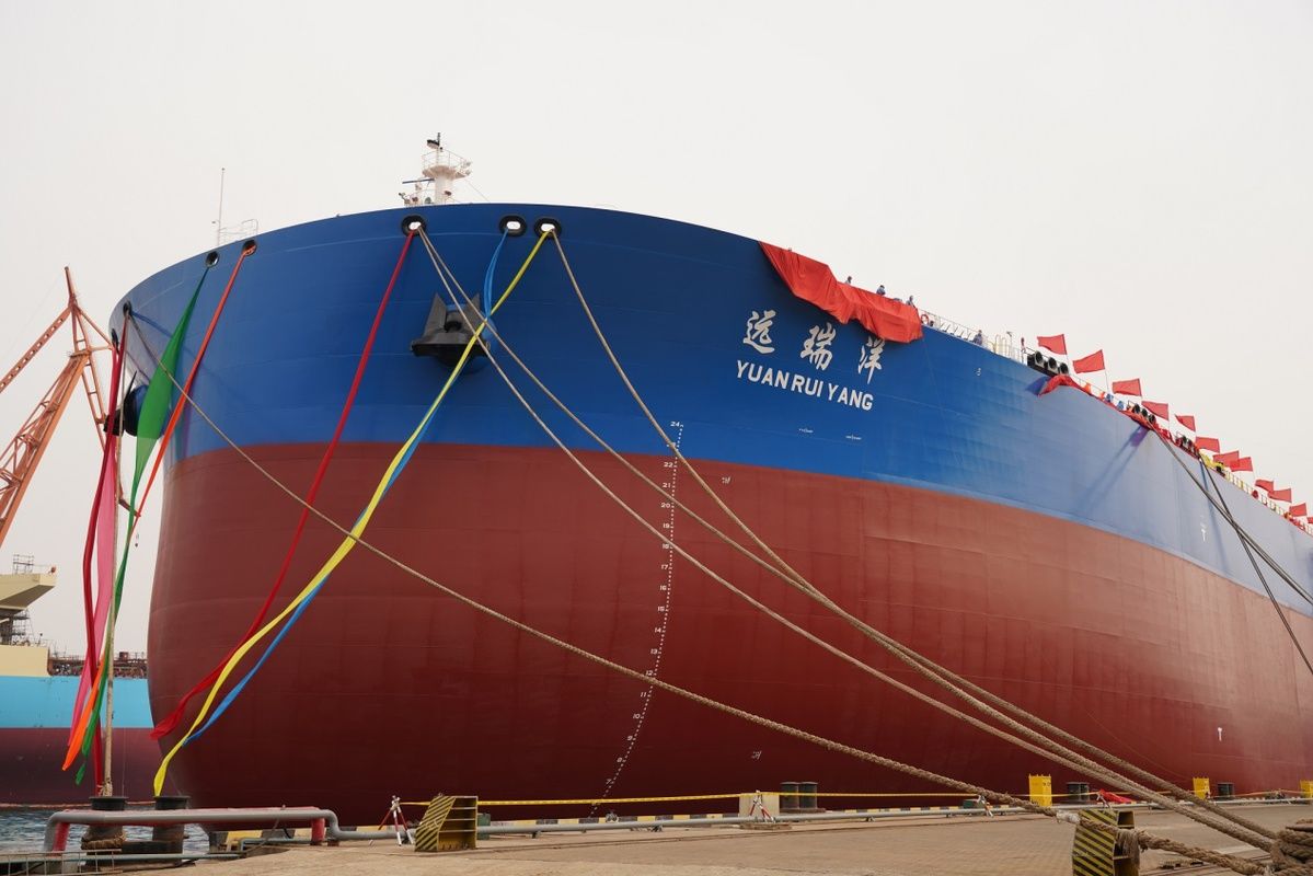 ccs|全球首艘LNG双燃料动力超大型原油船在大连交付