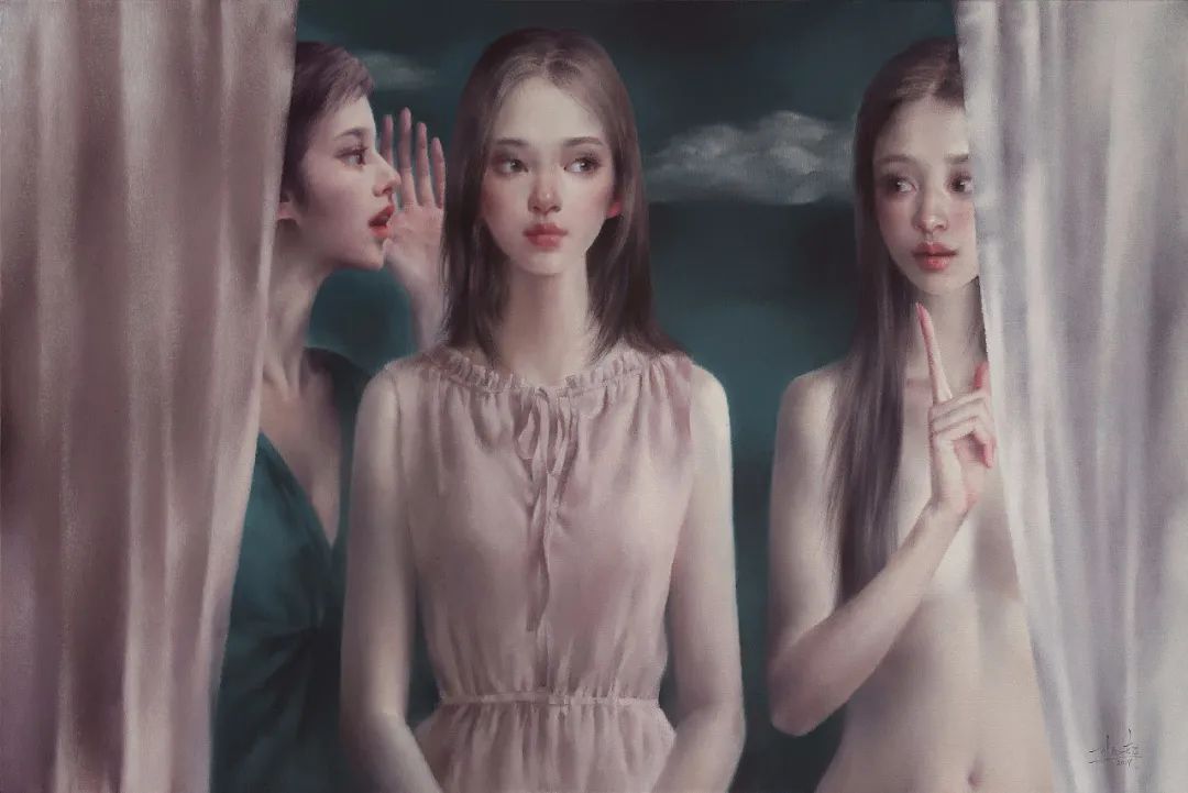 杨超@杨超:人体油画唯美而清雅脱俗,画出了东方女子的纯净与圣洁