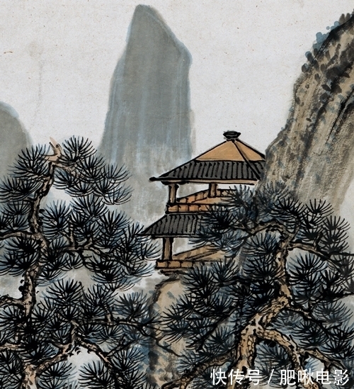 冯超然|山为碧玉簪,水为青罗带,冯超然绘《观瀑图》