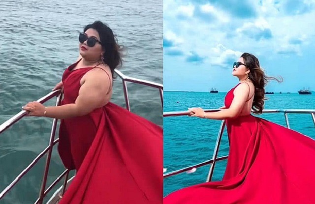 网红感|“婚照P到认不出自己”前后差距太大!这样的婚纱照有意义吗?