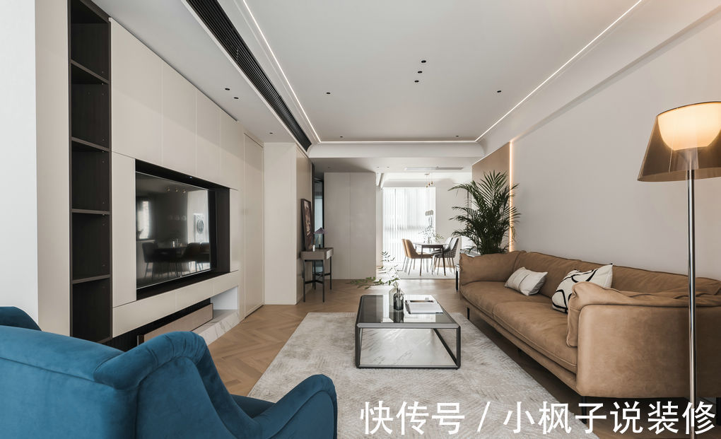 空间|127㎡两居室,现代简约风装修,南北通透住着比大平层还舒适