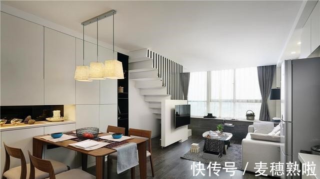 复式|56㎡公寓的大改造,黑白灰为主基调,打造时尚温馨的立体空间!