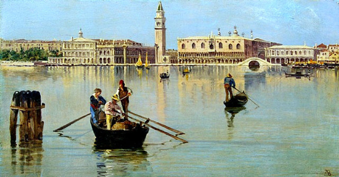 布兰代斯$捷克斯洛伐克美女画家安东妮塔的建筑风景画,唯美!