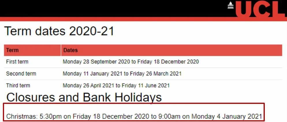 假期|英国Top 10大学圣诞假期时间表，要停止审理申请啦！