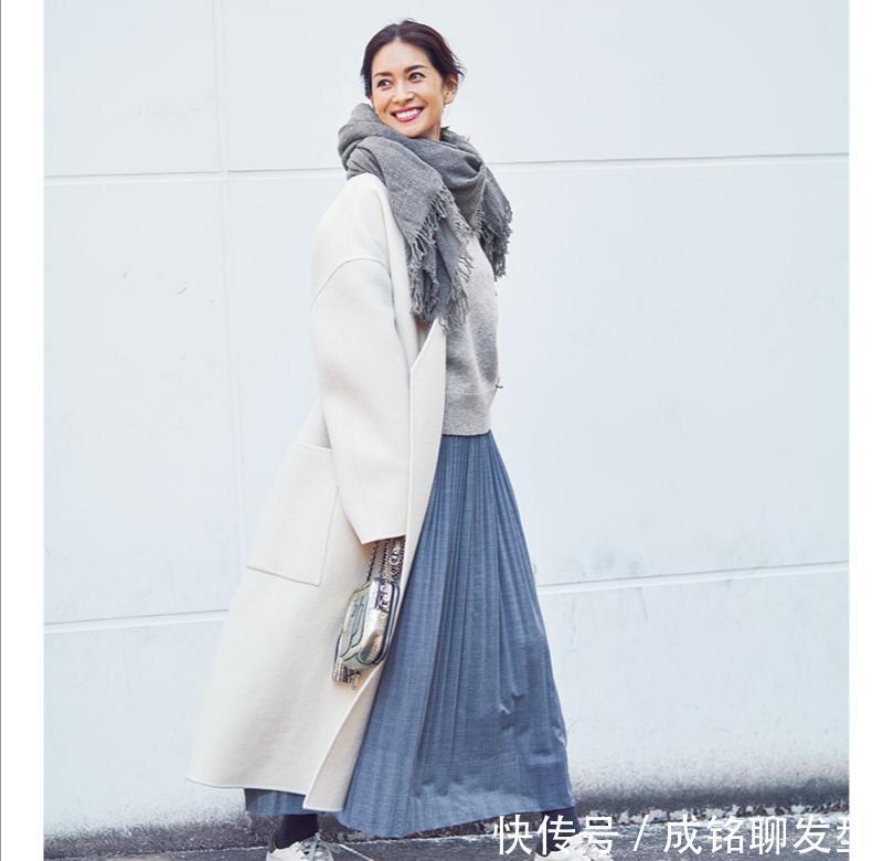 牛角扣|冬天大衣只买对的不买贵的,优雅时尚的白色长款,美得高级有腔调