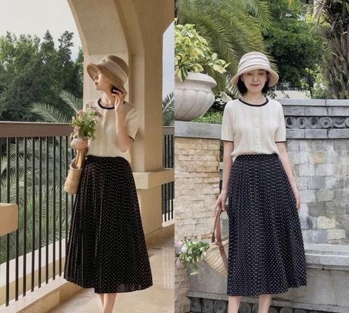 穿搭|40多岁的女人穿衣别太复杂，想要穿出高级感，T恤配半身裙就够了