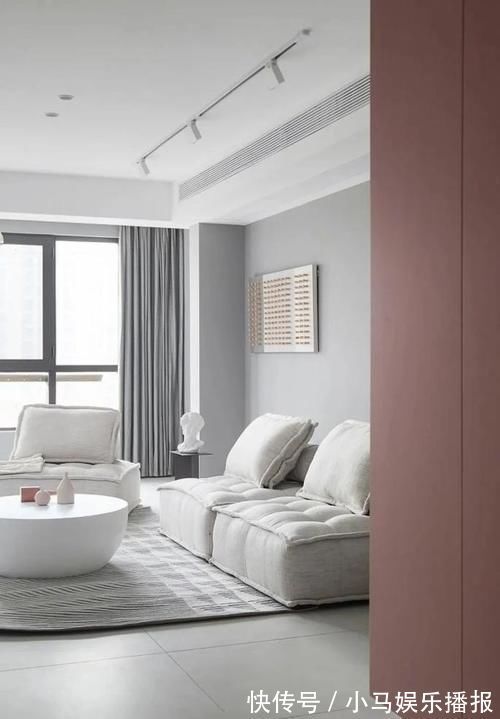 莫兰迪|120㎡极简风三居室，柔和的莫兰迪配色，干净又舒服