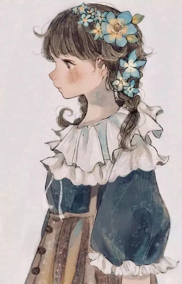  插画|唯美的“鹿眼”少女插画,看见她哭心都碎了……