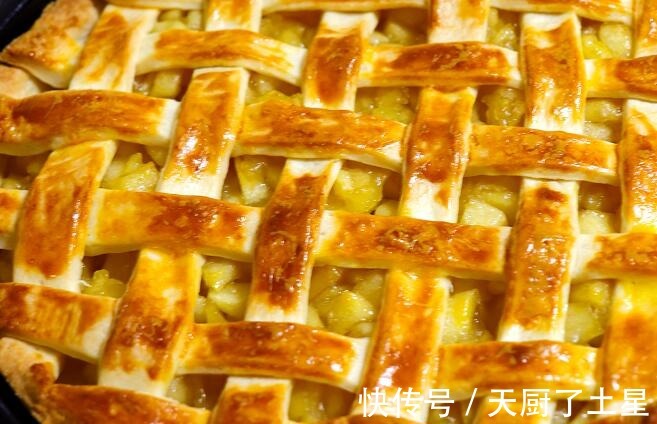 黄油|家里苹果吃不完,加一碗面粉做苹果派,甜而不腻,大人小孩都爱吃!