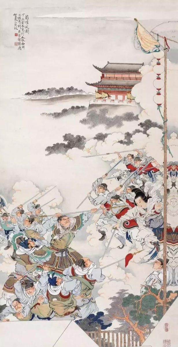 曾经比张大千出名|他和张大千的仕女画,你更喜欢哪个?