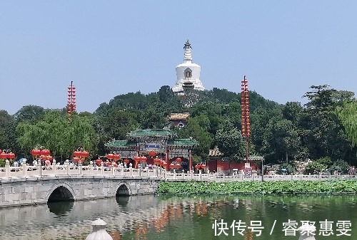 荷花|北海公园荷花盛开，形成接天莲叶无穷碧，映日荷花别样红的美景