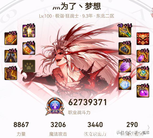 旭旭宝宝|DNF:东二梦想大动作!一晚上5件红15,打造国服第二狂战士