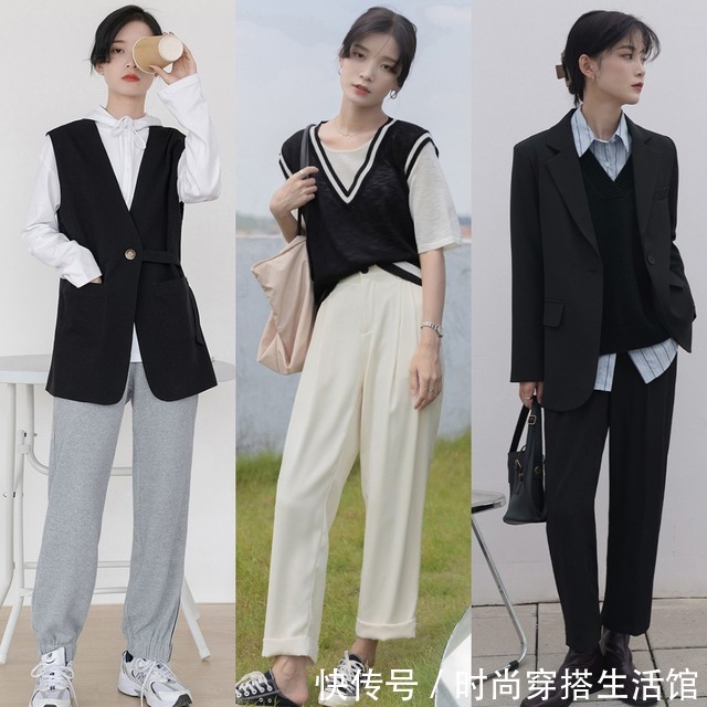 西装外套|秋天上班怎么穿?这24种简约轻熟风穿搭示范,照着穿就对了