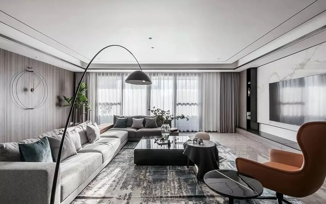 空间|262㎡现代简约大平层，简洁纯粹的空间，生活从容自然