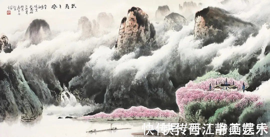 云山雾海@春晚绿野秀 岩高白云屯:这位岭南派画家笔下的云山雾海,厉害了