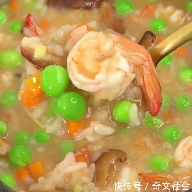 香菇|今天教大家如何做鲜菇虾仁粥，美味营养，做法简单