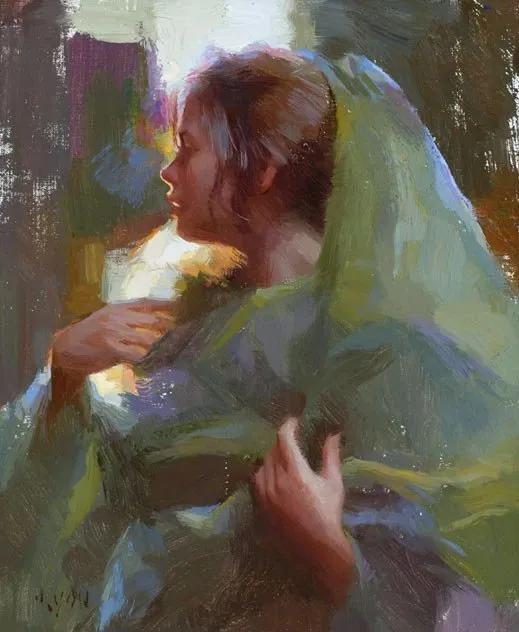 油画作品|好久没见过这么准的造型了,她的用色也超扎实!