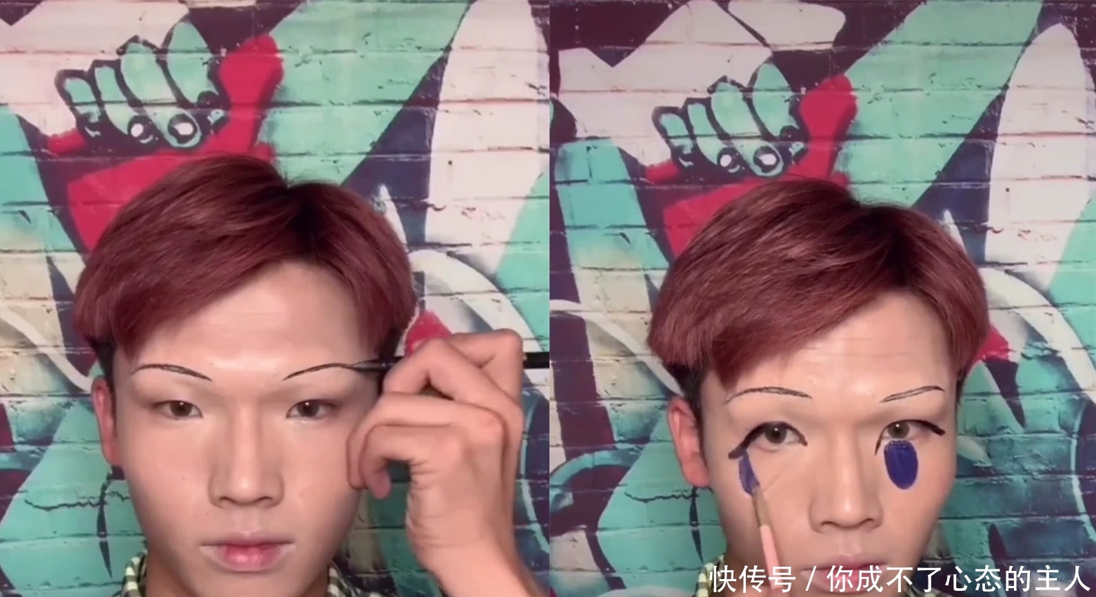 美妆博主有多厉害,小哥仿妆“水冰月”,网友:墙都不服就服你
