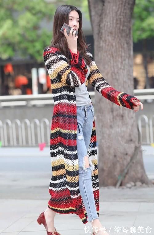 外套|穿外套热?这件1米6的“渔网衣”超凉快,时尚又百搭!