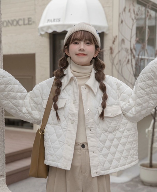 减龄|羽绒服就要穿“奶油色系”,温柔可爱还减龄,让人一秒沦陷