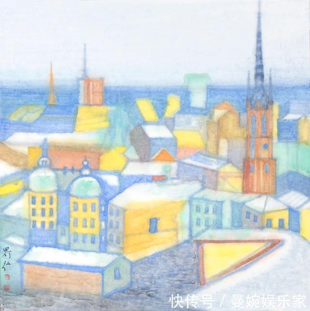 山水画!一组好看的水墨画离不开那些搭配和谐的色彩