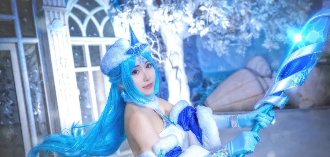 王者荣耀|cos：王者荣耀王昭君冰雪之华cos正片@隽