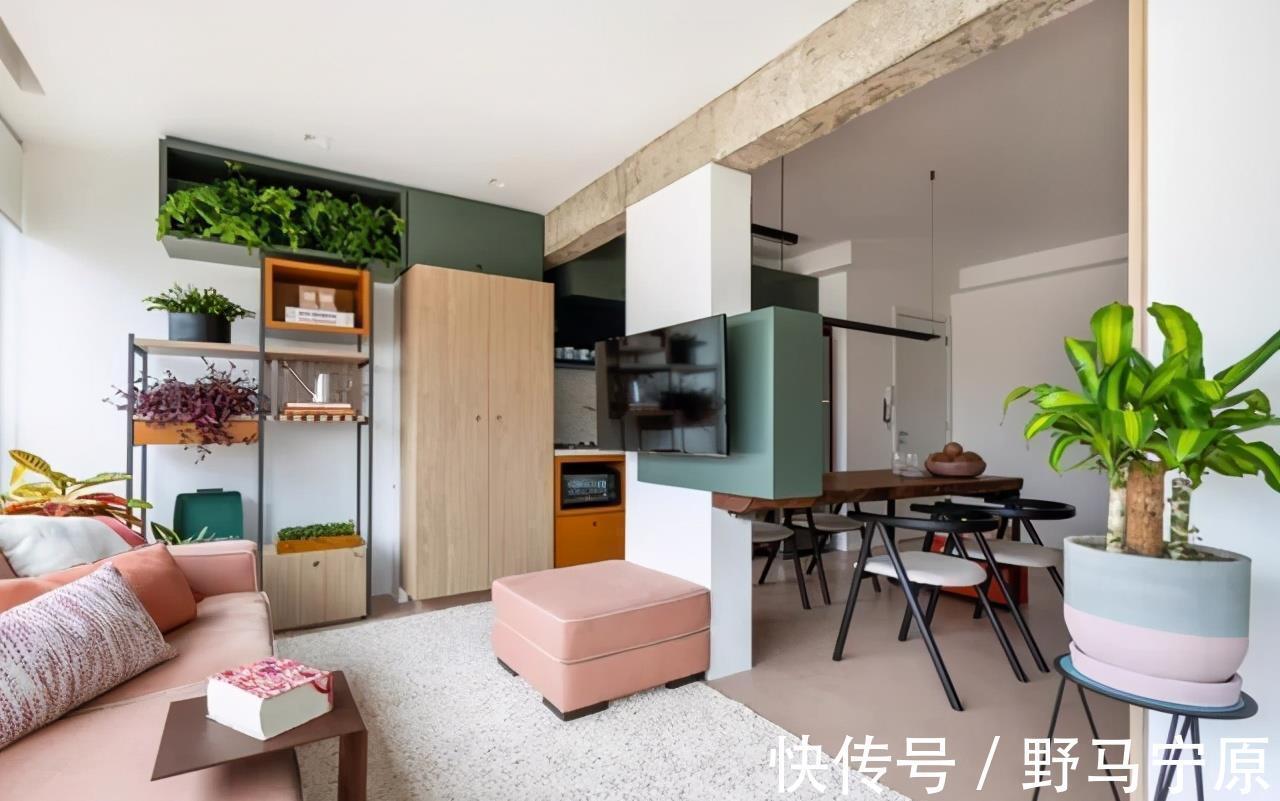 书房|夫妻的45㎡小家：进门是阅读角，阳光书房超赞，色彩搭配太美了！